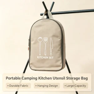 Outdoor Cookware 8-piece Set Camping Kitchen Utensils Portable Stainless Steel Tableware Camping Picnic Supplies BBQ Tools