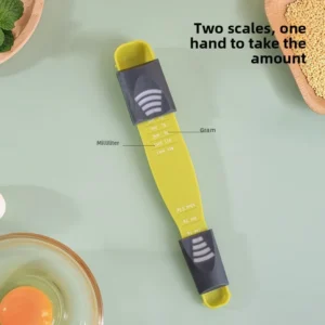Kitchen Household Adjustable Measuring Spoon with Scale, Gram-controlled Salt and Milk Powder Measuring Spoon