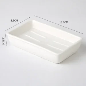 Light Luxury Soap Holder Ceramic Rectangle Household Bathroom Accessories Soap Dish Holders Restroom Organizer Kitchen Storage