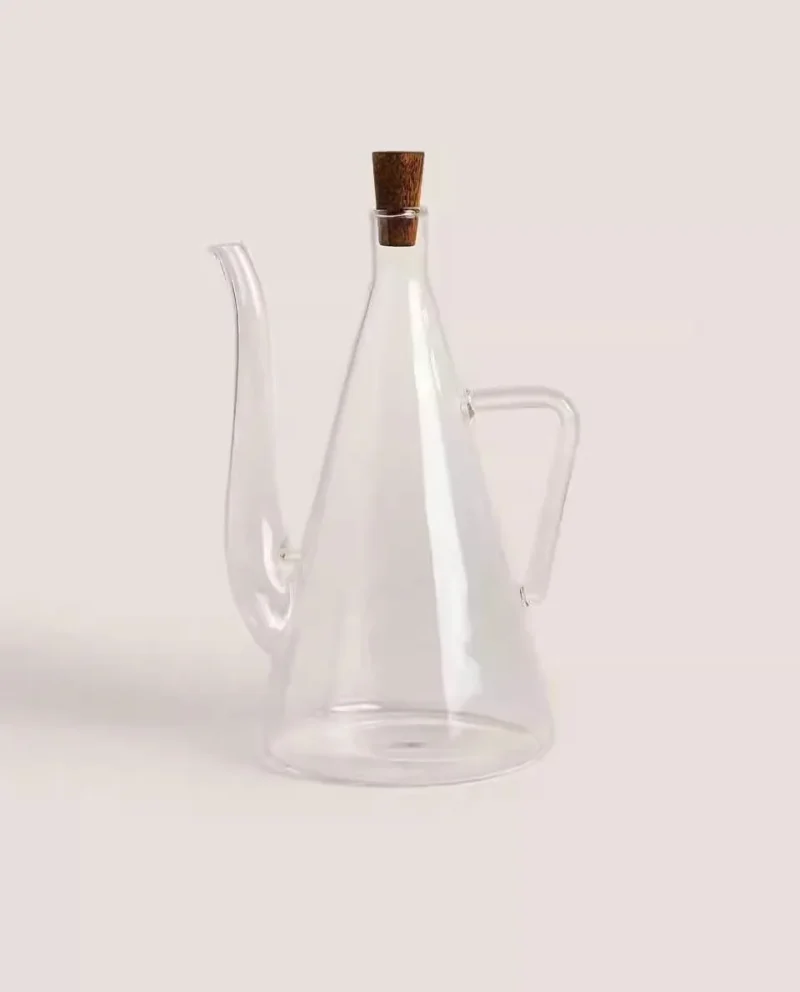 Glass Oil Dispenser Bottle for Kitchen Large Capacity Olive Oil Pourer Leak-proof Soy Spout Cooking Kitchen Storage Container