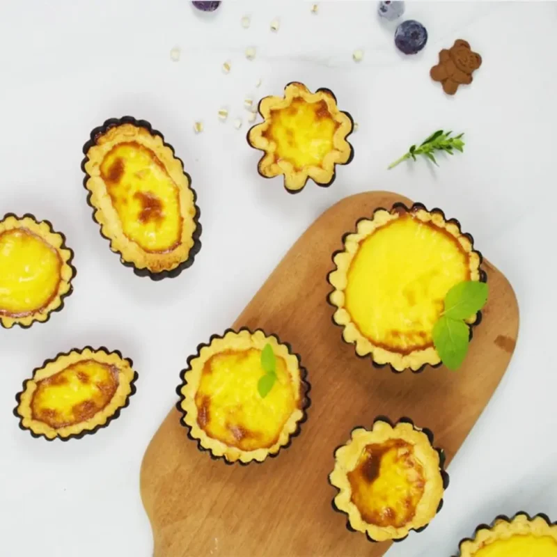 Sfaff127be7c64c5b9d44e7ae2d67b4fb8-1.webp Bakeware Carbon Steel Egg Tart Molds Non-stick Mini Cake Mold Reusable Creative Tartlet Baking Mold Home
