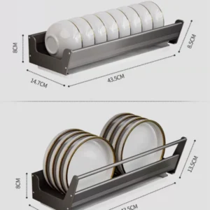 Sfb82f4ed738844338b57b694666d6c73m.webp Bowl Plate Drying Shelf Portable Kitchen Organizer Wall Mounted Dish Drainer Rack Kitchen Storage Shelves Tableware Holder