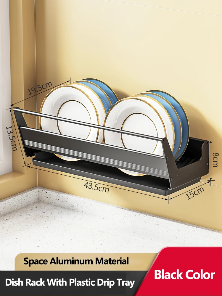 Sfcabecaa6dc24a50a6fec11f265d21b6p.webp Bowl Plate Drying Shelf Portable Kitchen Organizer Wall Mounted Dish Drainer Rack Kitchen Storage Shelves Tableware Holder
