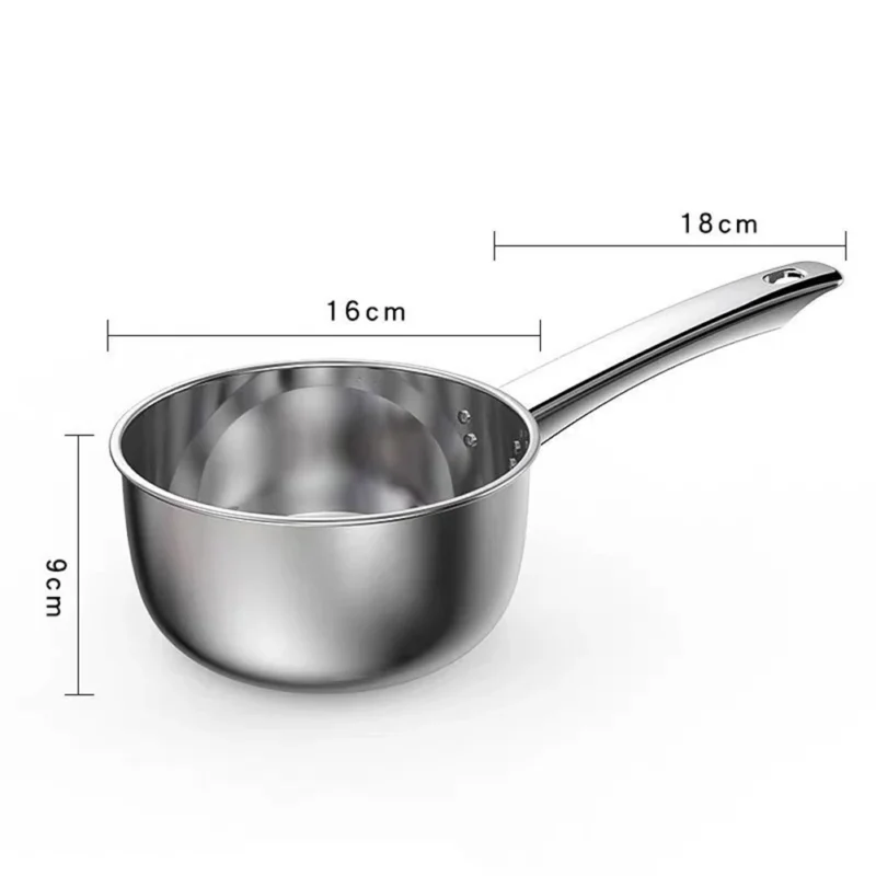 Sff837d02773f4d4088dd20e2513baa5bI.webp Stainless Steel Uncoated Nonstick Saucepan Household Milk Cooking Pot Frying Pan Induction Cooker Gas Stove Kitchen Utensils