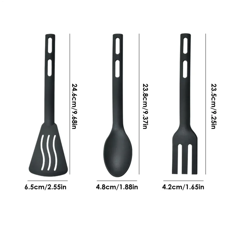 Kitchen Tool Set Nylon Cooking Tools Set Sturdy Cutlery Kit With Non-Stick Spatulas Comfortable Handle Cookware Accessories